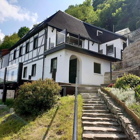 Saechsische-Schweiz-Ferienhaus-Wohnung-2-Mit-Hervorragendem-Panoramablick-Ueber-Das-Elbtal 쾨닉슈타인 안 데어 엘베 외부 사진